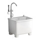 Balcony mop pool ceramic with faucet hole integrated high foot household bathroom mop pool floor basin tank large size 13751X35 control + seat spray gun single cooling