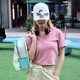 Nike (Nike) Frauensportanzug 2025 SOMMER SOMMER SINAL LADE FODE MODE Casual Kurzärmelte T-Shirt Lose gewebte Hosen 2-teilige Set DV7885-699+HM8977-010 S