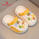 梦特娇儿童洞洞鞋男童拖鞋中大童6-12岁夏季鞋子室内外穿防滑软底沙滩鞋