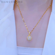 GRAYCEWODY old phoenix gold tulip necklace 2025 new trendy color does not fade Internet celebrity high value tulip necklace same style