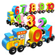 NMCK magnetic digital train children's building blocks toys boys and girls 3 to 4 to six-year-old babies magnetic assembly 12 sections beech wood front magnetic digital train