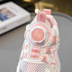 Green (lvluo) Niñas zapatos de malla individual MESH Summer Breathable 2025 nuevos zapatos blancos para niños Deportes de tamaño mediano Sports Deportista 826-3 Pink 33