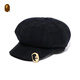 MR.BATHING APE accessories ape beard metal clip twill newsboy hat 180302N dark blue NYX one size F