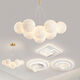 Salon LED Restaurant principal Nordic Creative Cream Style Chandelier Chandelier Plafon de plafond Ensemble de maison de maison entièrement