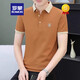 ROMON high-end Paul polo shirt men's short-sleeved T-shirt 2025 new summer business casual lapel half-sleeved shirt men's QY719 brown red M [90-120Jin [Jin equals 0.5 kg]]