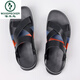 Sandales de pic pour hommes en été 2025 Nouvelles chaussures de plage à semelle douce de mode pour hommes portant des sandales imperméables et non glissantes pour conduire deux noirs 9793 38