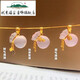 Excellent gold inlaid jade lucky bag pendant for women, gold fortune character coin, hibiscus stone necklace, gold pink jade clavicle chain pendant, pure gold starry pendant