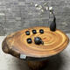 Funwudou Mesa de té de madera de alcanfor personalizada Mesa de té de madera maciza Tatami Tatami B&B PEQUEÑA MESA PEQUEÑA ESTIMO ORIGINAL TEA PINK A679 Longitud y altura 60*52*36.5