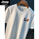 JEEP SPIRIT trendy brand short-sleeved T-shirt men's printed half-sleeved loose T-shirt Xinjiang cotton comfortable and versatile trendy five-point sleeve clothes men's black JSW9923 M suitable for 90-108Jin [Jin equals 0.5 kg]