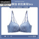 莫代尔夏季美背内衣女小胸聚拢显大收副乳2025新款露背胸罩前扣文胸 蓝色单件 85C 38/薄杯