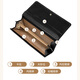 Scarecrow wallet women's long large capacity genuine leather 2025 new model women's money chuck layer cowhide mobile phone clutch 10 card slots black 19*2.5*9.5cm 10 card slots