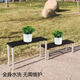 铝合金不锈阶梯多层花架子花盆架庭院户外阳台绿植盆栽承重现代 黑12023套架(高+低/每个6立柱)
