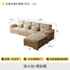 
Big Ye and Maple Solid Wood Sofa Nordic Style Ash Wood Sofa Large Apartment Sofa Living Room 2025 New Log Style Sofa Four-person Seat + Imperial Couch Log Color
