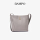 Decoración de banpo (Bampo) BACHE Flower Ray Bag Cow Wide Bolet Bag New Style Commuter Crossbody Crossbody Single Hears Bag Bagbreaker Gray 970