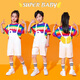 10,000 people collected the Children’s Day Performance Clothes Overalls Set Kindergarten Graduation Photos Elementary School Cheerleaders Rainbow T+White Overalls+Socks 90 90