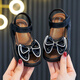 Yumiya Sandalias para niños Girls 2024 NUEVA Princesa Linda Princesa Anti-Slip Interior y al aire libre zapatos de playa de moda para bebés 1105-Sandals/rosa 30 Tamaño Longitud interna 18.5cm