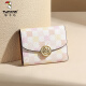 Woodpecker (TUCANO) 2025 new color block retro card bag trendy and exquisite light luxury short coin wallet women's wallet light pink