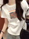 Gtyuwvg Ropa de camiseta de manga corta para mujeres para mujeres 2025 Nuevo algodón puro de algodón puro suelto de algodón pequeño de moda
