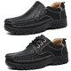 Région occidentale Camel Chaussures pour hommes extérieurs Généreuse cuir en cuir respirant Big Big Head Skin Chaussures étanche épaisse semelle épaisse semelles chaussures de travail chaussures de travail sport Moulonnaire DWW-6198 Black 38