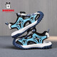 Jungen Zehen Sandalen Sommer 2025 Neue Kinder Beachschuhe mittelgroße Kinder Anti-Schlupf-Weiche Sohle Jungen Sports Sandalen TBDK983 Blau 39 Schuhlänge 24,5 cm