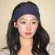 Yi Mengling's same wide-brimmed gray headband for women, high-end fashionable high-top headband, hairpin, internet celebrity headwear 2# extra wide dark gray headband about 7cm