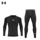 Under Armor UA high-elastic quick-drying tights sports fitness clothes plus velvet football base running training long-sleeved slim classic black suit (quick-drying thin section) L x175180 high 130150Jin Jin equals 0.5 kg