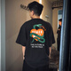 Haidiluo Année de serpent japonais T-shirt à manches courtes JJ Lin Men et femmes T-shirt T-shirt printemps et été 3937 Black S