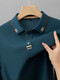 Hailan Home Pure Cotton New Men's Forteave Forteve Fort Lummer Late Late Emelcodery Высококачественная универсальная универсальная рубашка Polo Polo Lg835-Yalan 2xl. 145-165E