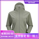 Kailas Solid Color Sports Outdoor Mountaineering winddicht auf spritzdichte Kapuze-weiche Schalenjacke für Frauenstil schwarze schwarze XS