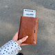 Feiyuega Kartenbeutel ID Bag Passport Storage Bag Multifunktionslager-Führer-Lizenz für Reiseboten und Frauen tragbarer Brieftaschenpassclip Brown Brown