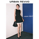 UR2025 autumn new women's casual sweet and cool strap contrast color waist-hugging sleeveless dress UYY750129 black M
