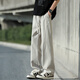 Seven Wolf summer ice silk pants for men's thin new style trendy loose straight pants for men's breathable casual quick-drying trousers for men K6636 Khaki 4XL about 170~190Jin [Jin equals 0.5 kg] can be worn