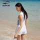 Hongxing Erke Hongxing Erke swimsuit women's one-piece dress swimming pool special high-end feeling covering belly and slimming professional sports swimsuit white 11154-1 XL