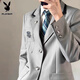 Playboy (PLAYBOY) original Japanese college style DK uniform suit suit shirt trousers school supply full set of male and female class uniforms gray suit + Q28 shirt + blue tie + gray pants M