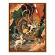 三栖虎敦煌神兽九彩神鹿数字油画2024新款diy填色画手工手绘填充丙烯画 SJ14756 40*50cm绷好加厚内框+外框
