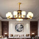 Neue chinesische Kronleuchter Wohnzimmer Lampe Esszimmer Schlafzimmer Lautstudent Chinese Style Hall Hauptlampe einfache Atmosphäre Chinesische Laterne 9928 Kopf Vollspektrum Augenschutzquelle Quelle