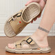 [Direct sales from the manufacturer] 2025 new summer outdoor wear soft bottom non-slip men's casual dual-purpose driving beach sandwich Khaki 43