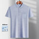 
PIERRE CARDIN Daddy's lapel ice silk short-sleeved T-shirt middle-aged men's casual T-shirt middle-aged and elderly thin POLO shirt summer clothes T ice silk-9923 blue real pocket ice silk-992 M 48/165/