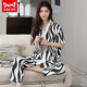 
Catman MIIOW pajamas for women in spring and summer short-sleeved trousers cardigan Korean style cute V-neck summer home clothes full cotton set YSH-9734# cardigan L size 100-120Jin [Jin equals 0.5 kg]