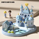 Yunya Magnetic Play House Toys Children Little Girls 3 to 6 years old Full Set of Castle Princess House Birthday Gift Gift Box New Model-Magnet Blue Castle [Mechanical Lighting]