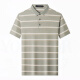 CEO Yageol Mulberry Silk Kurzarm T-Shirt für Männer 2025 Sommer neu gestreiftes Lappel mittlerer Alters-Outfit Polo-Hemd für Männer 826 Green M 165 [Vorgeschlagen 100-125jin [Jin gleich 0,5 kg]]