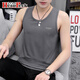 Mojy Men's Clothing 2025 Новый жилет с базовой рубашкой чистый хлопок без деформации подросток фитнес и на открытом воздухе.