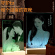 山迪锤子画定制玻璃画人像照片定制生日礼物送女友老婆结婚周年纪念日 竖版20*30【充电底座+礼盒】
