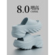 
Pang Donglai 8cm thick-soled slippers for women in summer new style for wear-increasing casual EVA internet celebrity beach high-heeled sandals black [3881]_Beautiful 8.0cm thick-soled 33 _-34 positive size