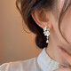 Platinum Earrings Women's French Sparkling Diamond Flower Tassel Earrings Gentle Temperament Light Luxury Niche High-end Earrings Earrings Earrings Flashing Diamond Flower Tassel Earrings