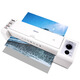 Deli A3 Foto Plastikversiegelungsmaschine A4 Plastikverpackungsmaschine Home Office-Fotomaschine kleine Filmbeschichtungsmaschine Klebemaschine 3892 Grayish-White + Papierschneidemaschine