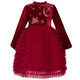 Girls Princess Dress Spring and Autumn 2025 New Spring Dress Girls Style Puffy Skirt Fashionable Children's Dress Spring 325 Burgundy Single Liner Free Pearl Headband 120 Recommended 33-40Jin Jin is equal to 0.5 kg
