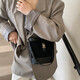 High-end texture retro niche bag for women 2025 new autumn and winter versatile crossbody bag popular hand bucket bag black