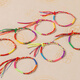 Apolli Buntes Seil handgefertigtes Schmuck ethnischer Stil Bambus Joint Farmfrohes Paar Armband Kindergeschenke 10 Packs
