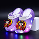 G.DUCK Hello Little Duck Chaussures pour enfants de canard jaune 2025 Été Nouveau Nezha Fashion Head Lighting Sandals Boys Breathable Drag Purple Taille 24